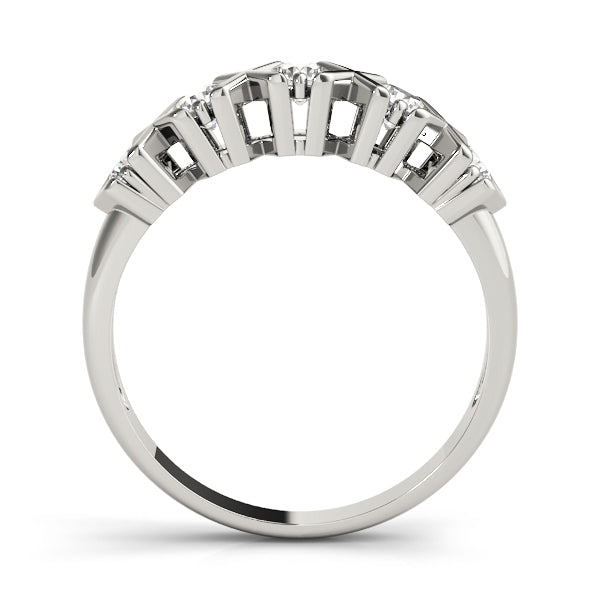 14K White Gold 1 CT Diamond Wedding Band
