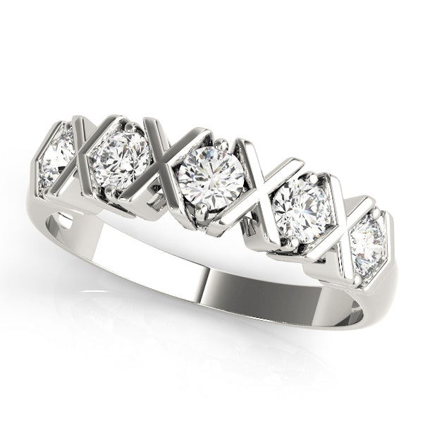 18K White Gold 1 CT Diamond Wedding Ring