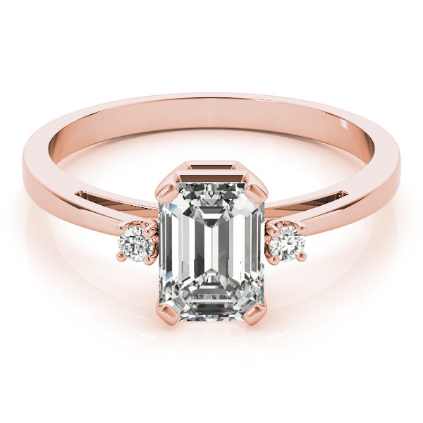 Rose Gold Diamond & Emerald Fashion Ring