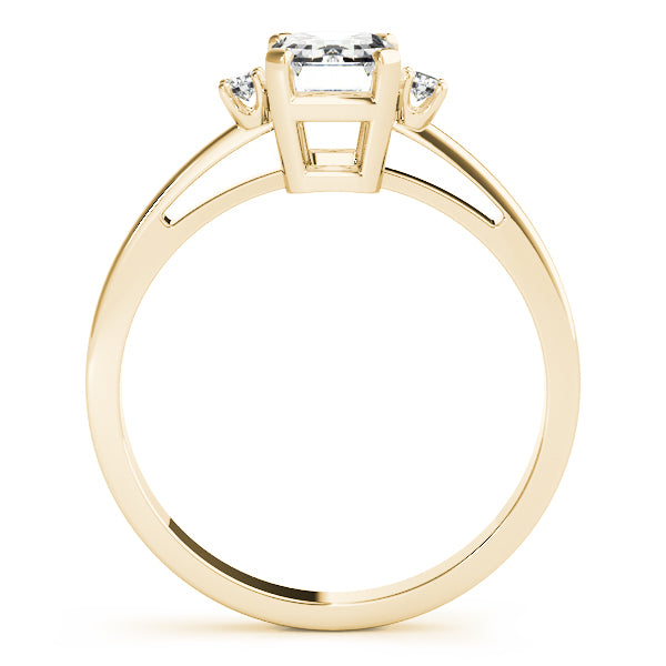 18K Yellow Gold Diamond Emerald Ring