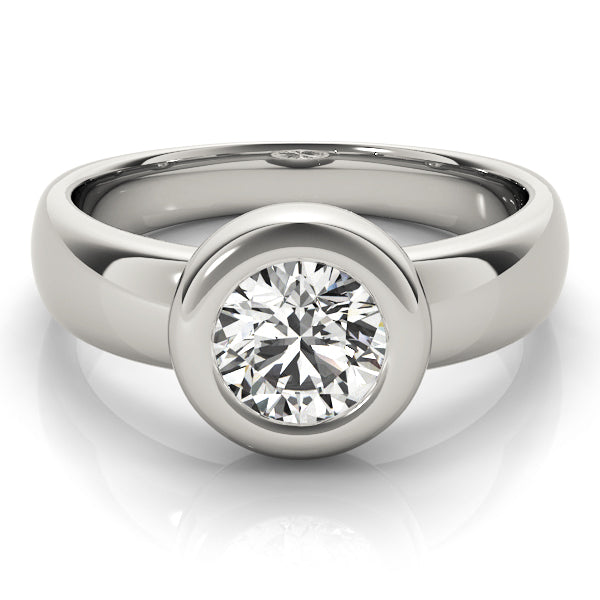 1 CT Platinum Round Diamond Engagement Ring