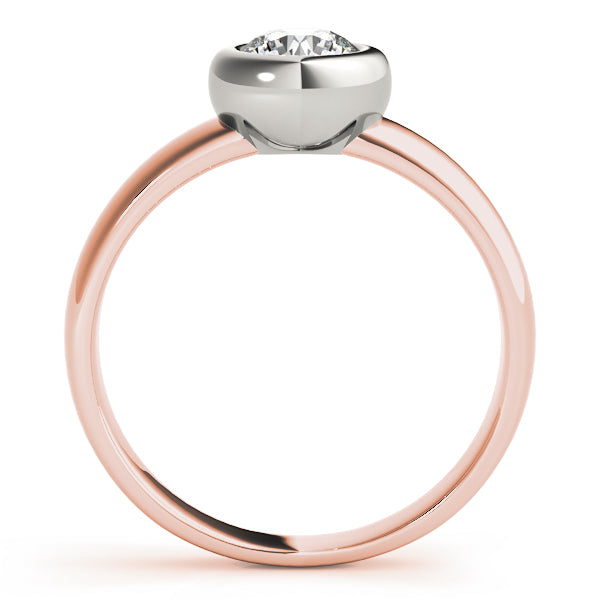 1ct Round Diamond 18K Rose Gold Engagement Ring