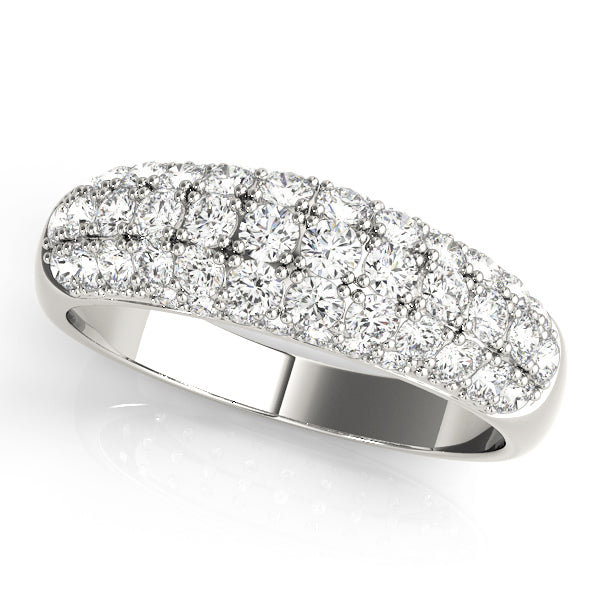 18K White Gold Pave Diamond Wedding Ring