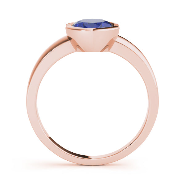 14K Rose Gold Oval Diamond Fashion Ring