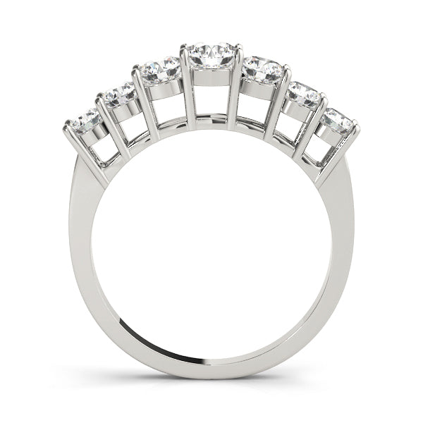 14K White Gold Diamond Wedding Band 1 ctw