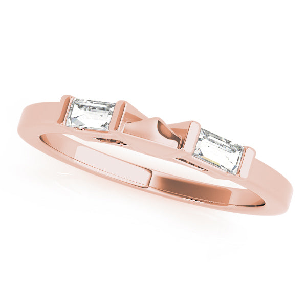 Rose Gold 1/4 CT Diamond Baguette Wedding Band