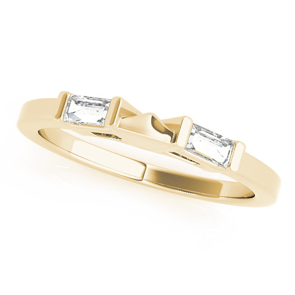 18K Yellow Gold Diamond Baguette Wedding Ring