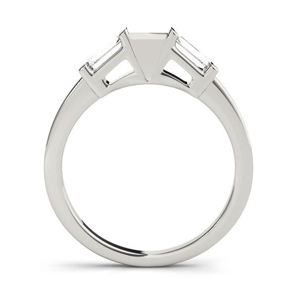 18K White Gold Diamond Baguette Wedding Band