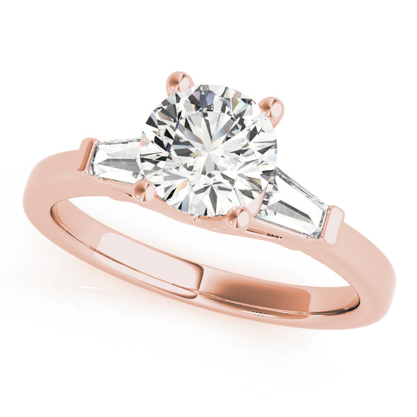 18K Rose Gold 3/4 CT Diamond Engagement Ring
