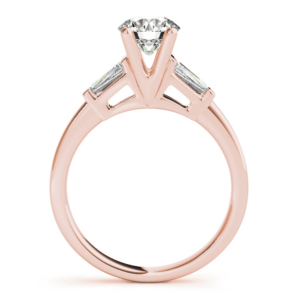 14K Rose Gold Diamond Engagement Ring 1 ctw