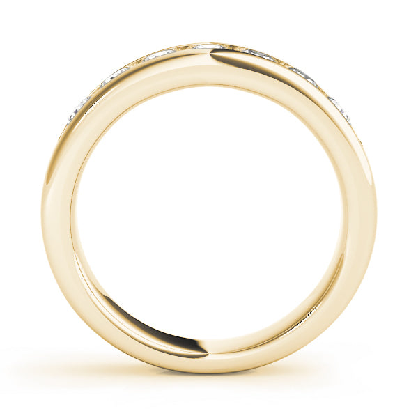 14K Yellow Gold Multi-Stone Diamond Wedding Band