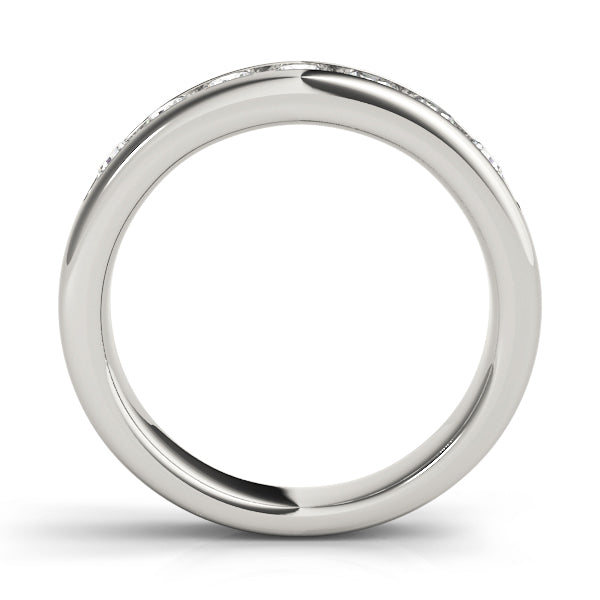 14K White Gold Multi-Diamond Wedding Ring