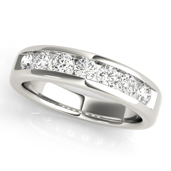 Platinum 1 CT Diamond Multi-Stone Wedding Band