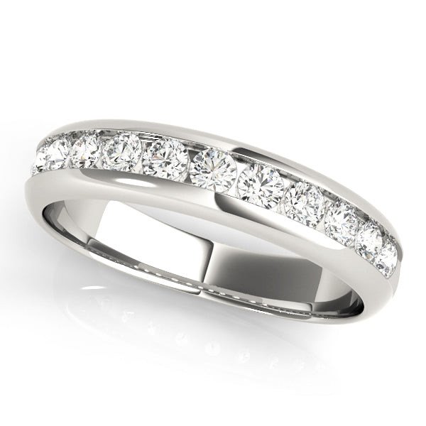 14K White Gold Diamond Wedding Ring