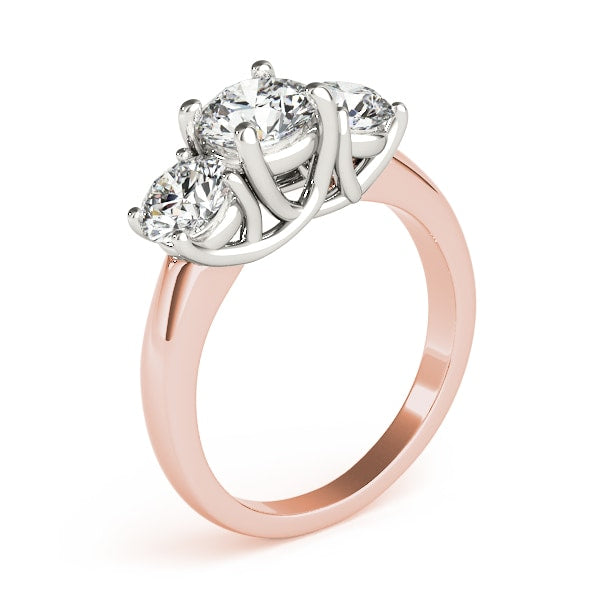 ENGAGEMENT RINGS 3 STONE ROUND