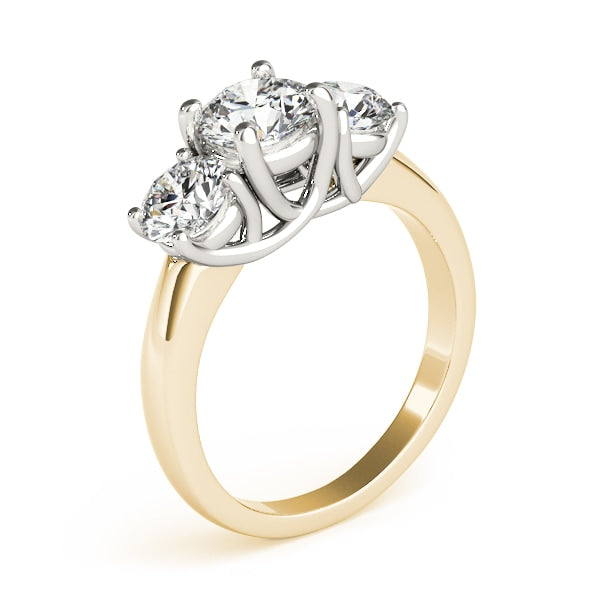 ENGAGEMENT RINGS 3 STONE ROUND