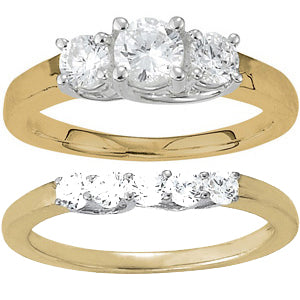 Platinum 1 CT Diamond Three-Stone Engagement Ring