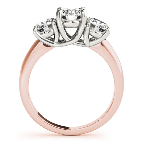 ENGAGEMENT RINGS 3 STONE ROUND