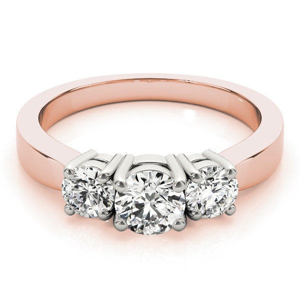 ENGAGEMENT RINGS 3 STONE ROUND