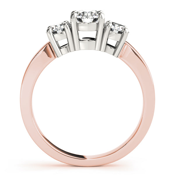 14K Rose Gold 1 CT Diamond Three-Stone Engagement Ring