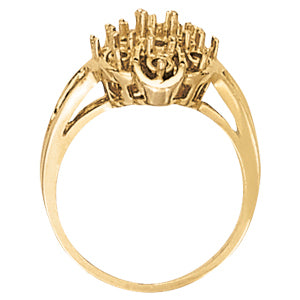 Lab Diamond Cluster Ring in 14K White Gold