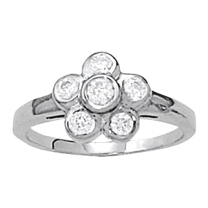 18K White Gold Multi-Diamond Fashion Ring