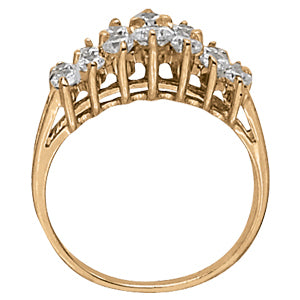 Multi-Diamond Lab Grown Pyramid Fashion Ring