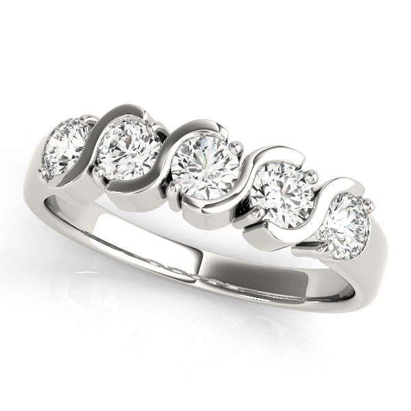 18K White Gold 1 CT Diamond Wedding Ring