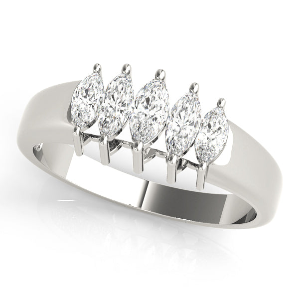 Platinum Marquise Diamond Wedding Ring 1.33ctw