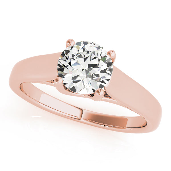 18K Rose Gold 1ct Diamond Solitaire Engagement Ring