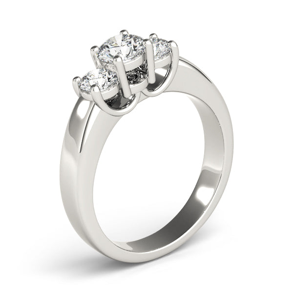 14K White Gold 1 CT Round Diamond Engagement Ring