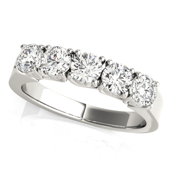 Platinum 1 CT Diamond Multi-Stone Wedding Ring