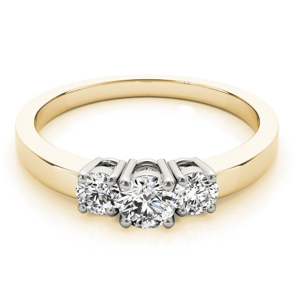 ENGAGEMENT RINGS 3 STONE ROUND