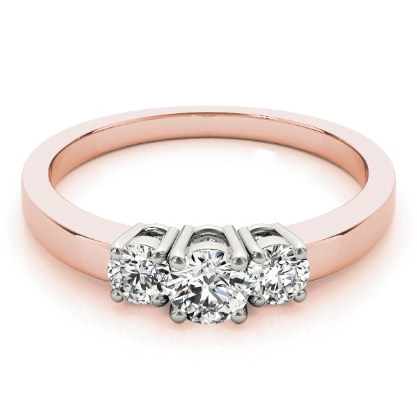 ENGAGEMENT RINGS 3 STONE ROUND