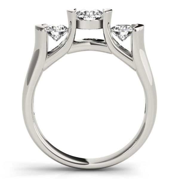 Platinum 1 CT Diamond Three-Stone Engagement Ring