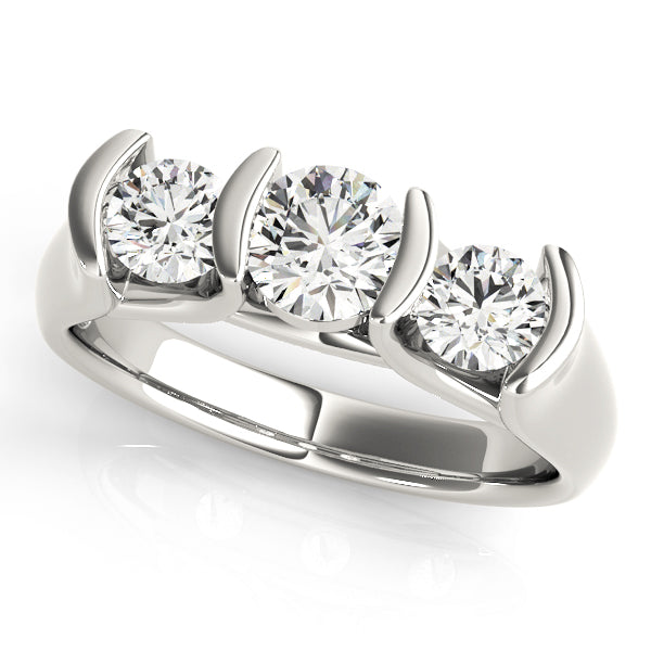 14K White Gold 1 CT Round Diamond Engagement Ring