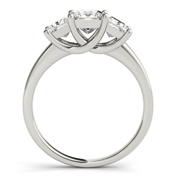 18K White Gold 1.5ctw Square Diamond Engagement Ring