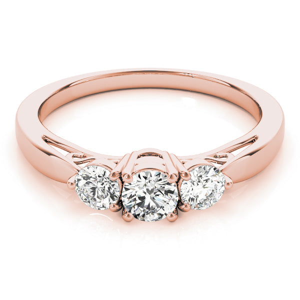 Rose Gold 1.25ctw Diamond Three-Stone Engagement Ring