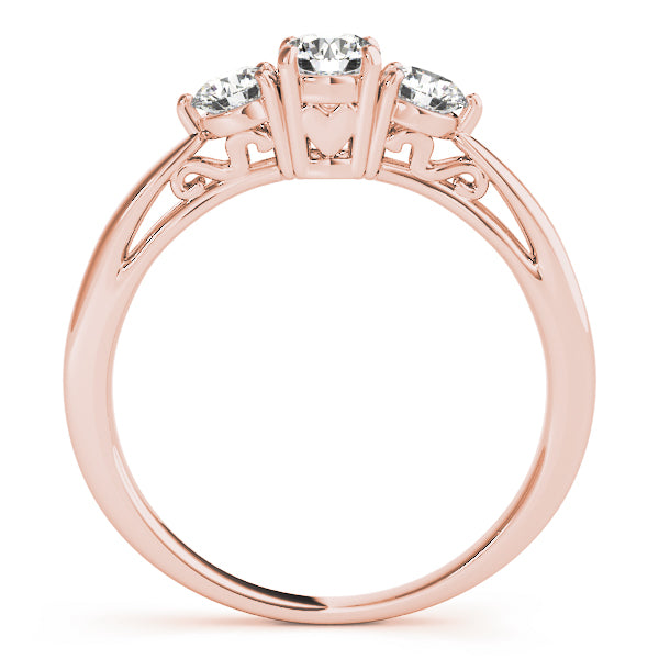 Rose Gold 1.25ctw Diamond Three-Stone Engagement Ring