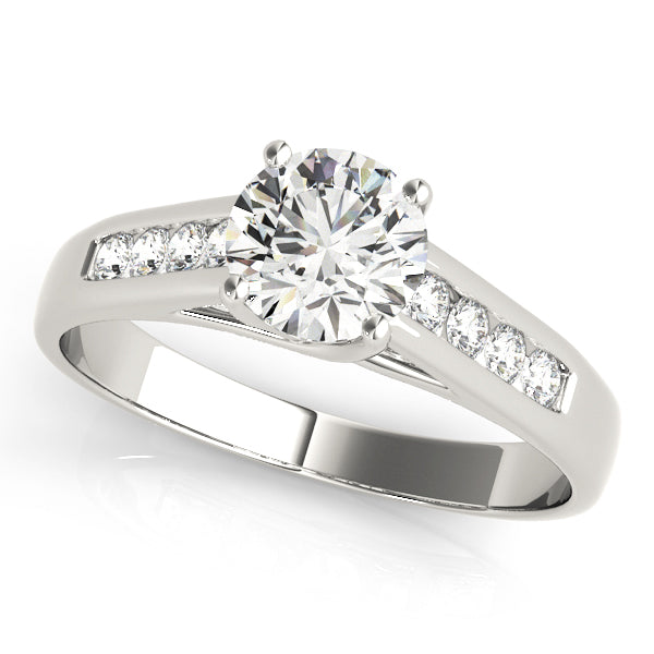 14K White Gold 1.125 ctw Round Diamond Engagement Ring