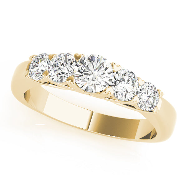 18K Yellow Gold Diamond Wedding Band 1 ctw