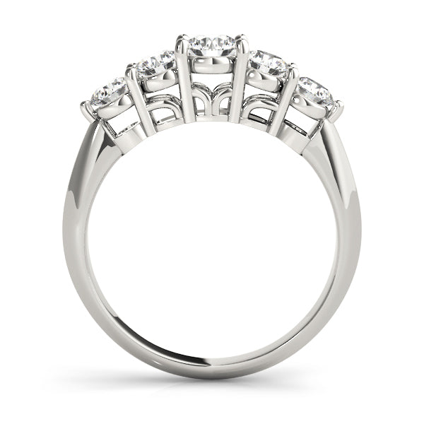 18K White Gold Round Diamond Wedding Ring