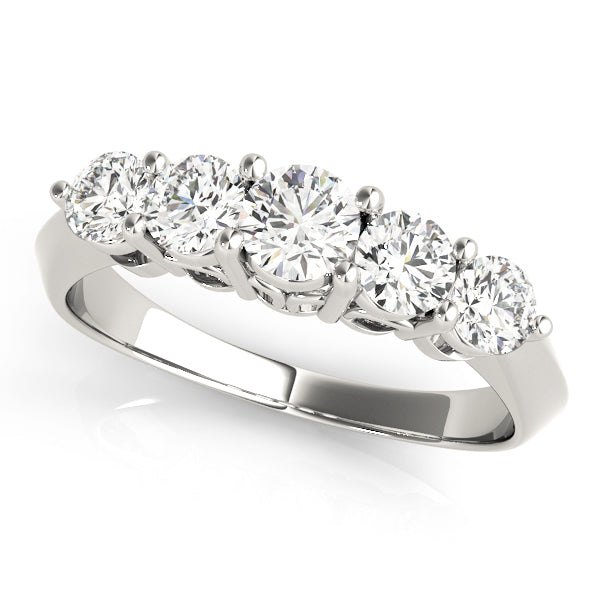 1 CT Platinum Round Diamond Wedding Band