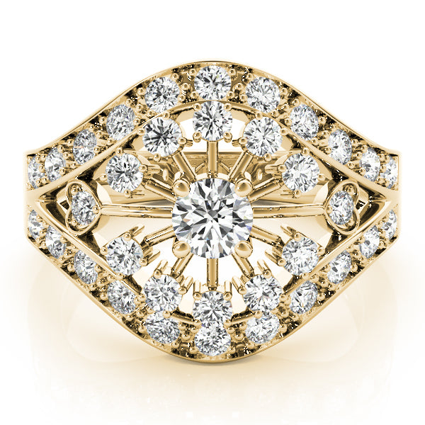 18K Yellow Gold Multi-Diamond Right Hand Ring
