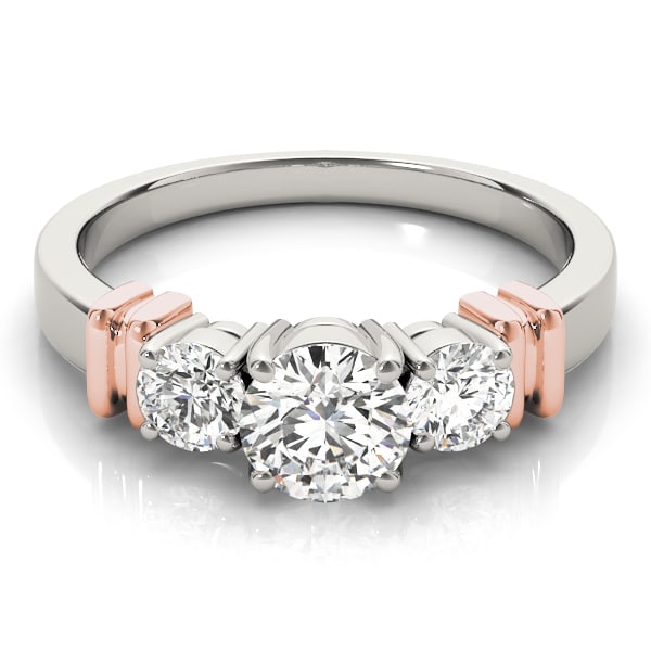 ENGAGEMENT RINGS 3 STONE ROUND