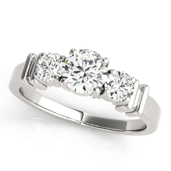 18K White Gold 1 CT Round Diamond Engagement Ring