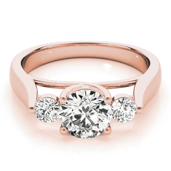 ENGAGEMENT RINGS 3 STONE ROUND