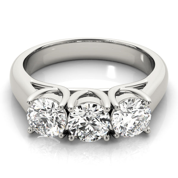 18K White Gold 1 ct Round Diamond Engagement Ring