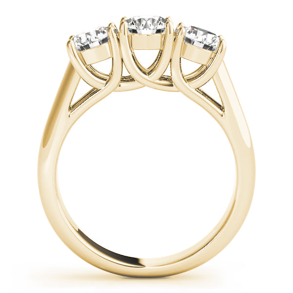 14K Yellow Gold 1 CT Round Diamond Engagement Ring