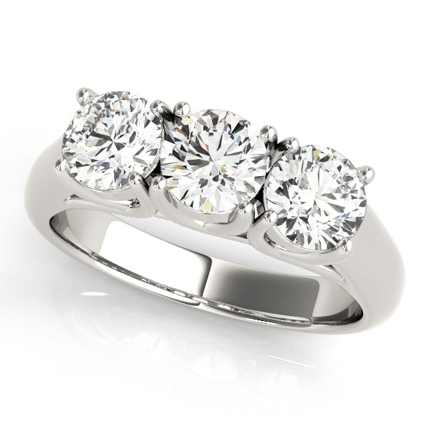 14K White Gold 1 CT Round Diamond Engagement Ring